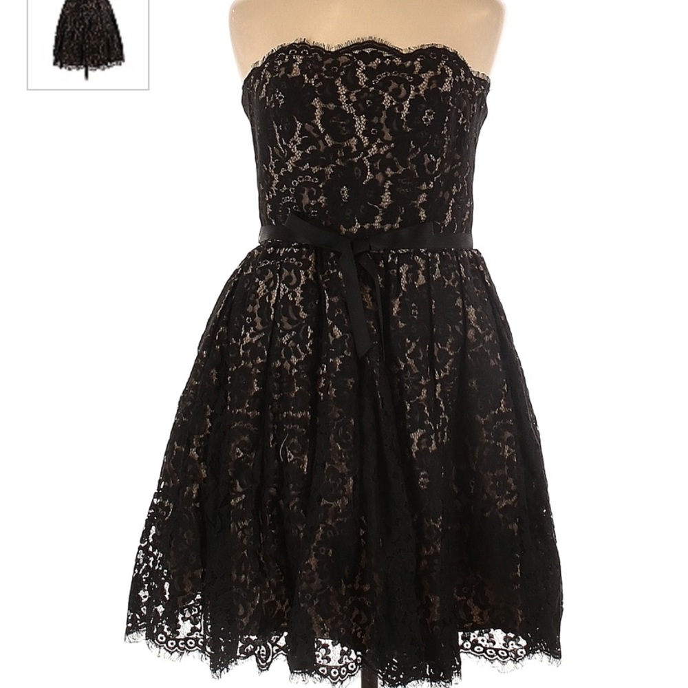 Neiman Marcus Black Lace Cocktail Dress